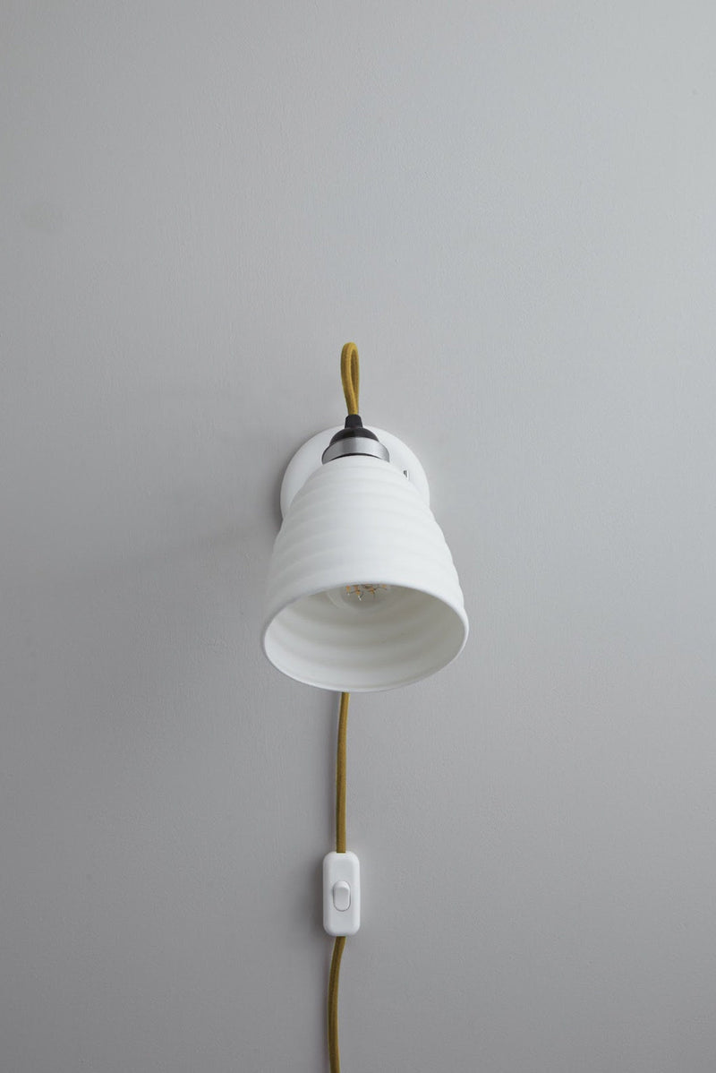 Btc Hector Bibendum Wall Light Plug Switch & Cable Natural White / Yellow