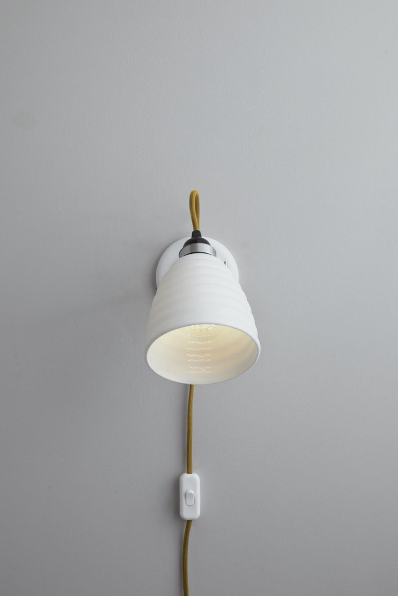 Btc Hector Bibendum Wall Light Plug Switch & Cable Natural White / Yellow