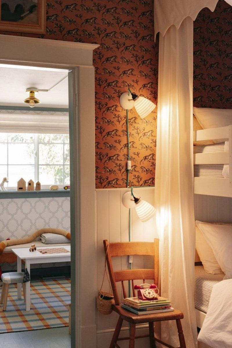 Btc Hector Bibendum Wall Light Plug Switch & Cable Natural White / Yellow