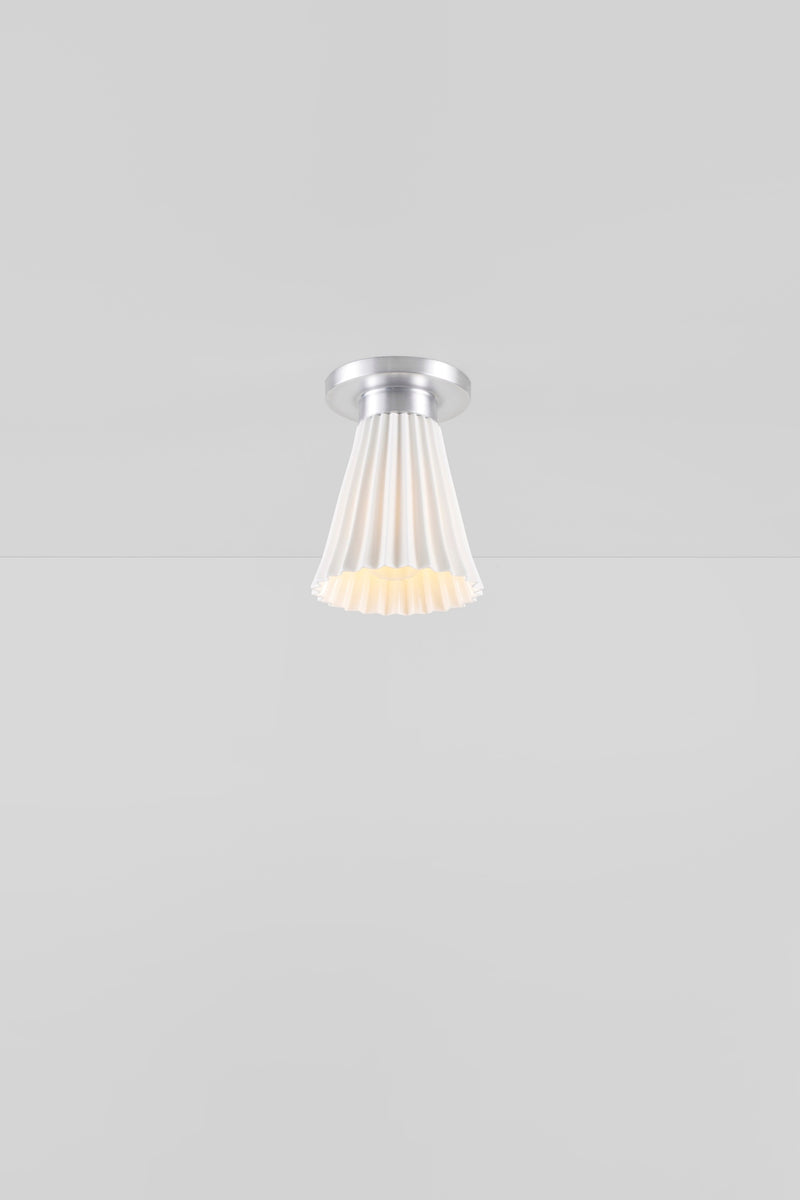 Btc Hector Pleat Medium Ceiling Light Antique Brass