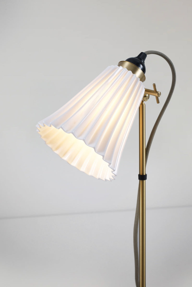 Btc Hector Pleat Medium Floor Light Brass Natural White / Grey