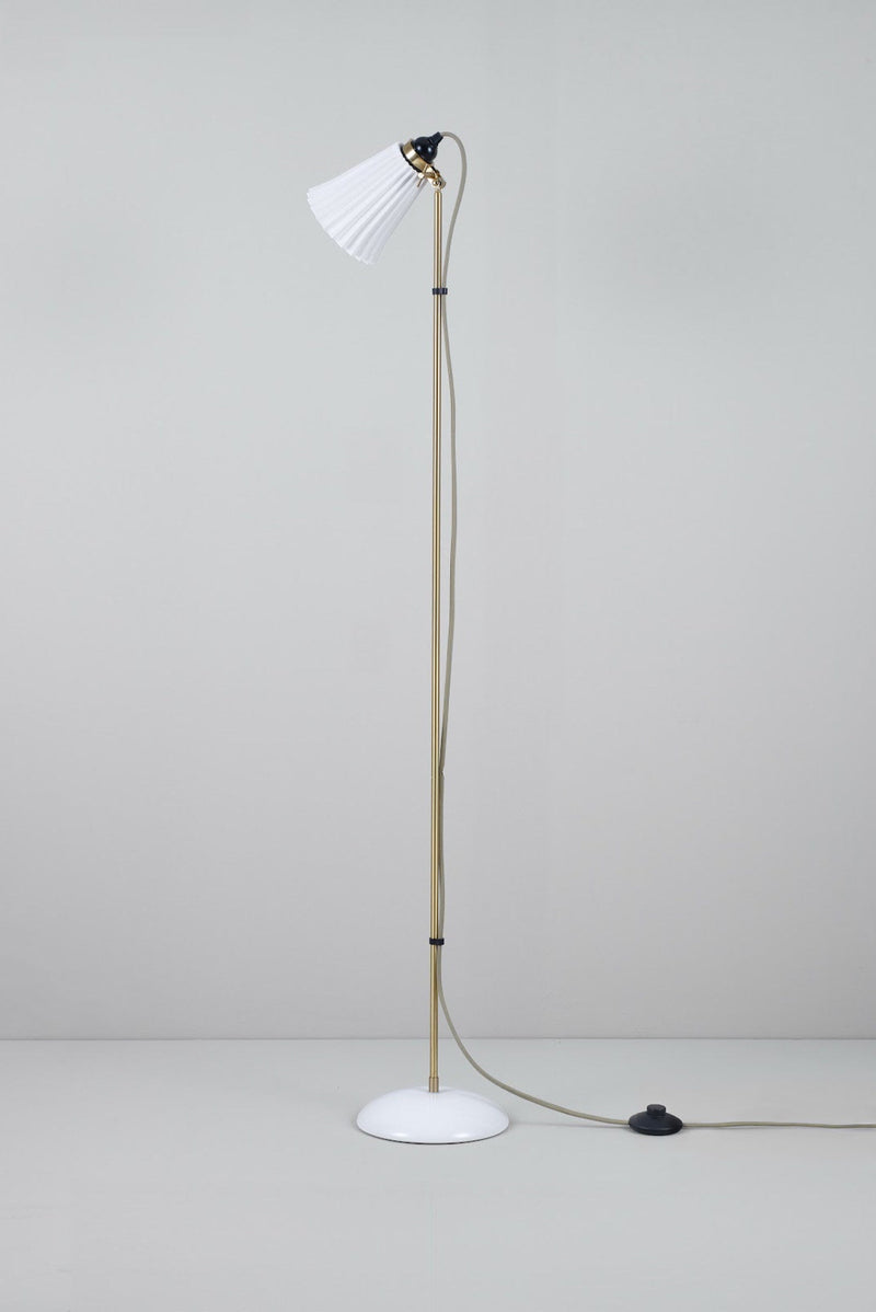 Btc Hector Pleat Medium Floor Light Brass Natural White / Grey