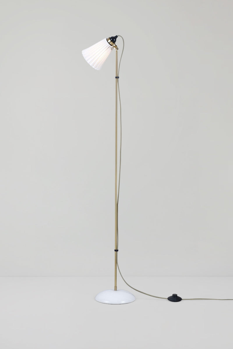 Btc Hector Pleat Medium Floor Light Brass Natural White / Grey