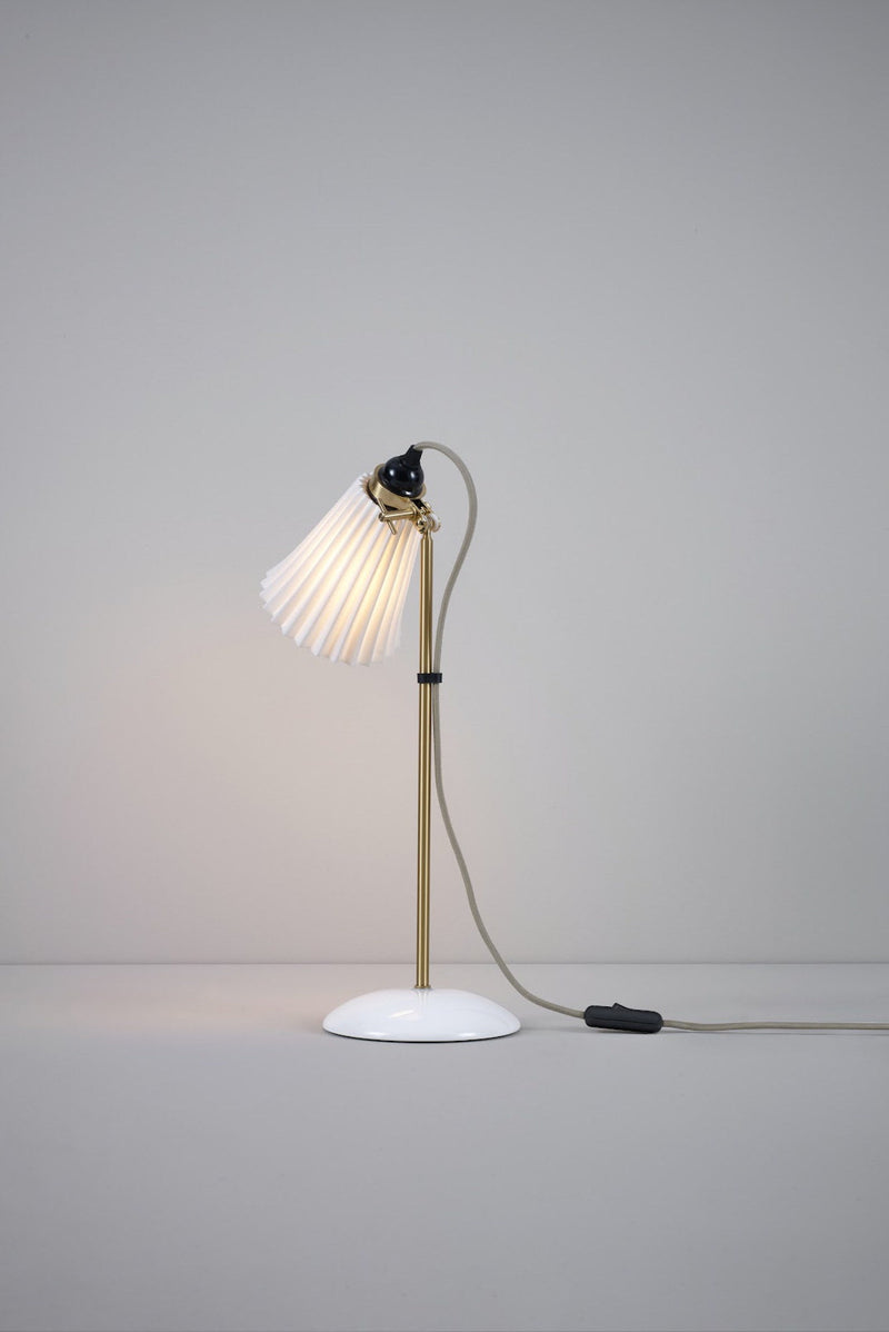 Btc Hector Pleat Medium Table Light Brass Natural White / Grey