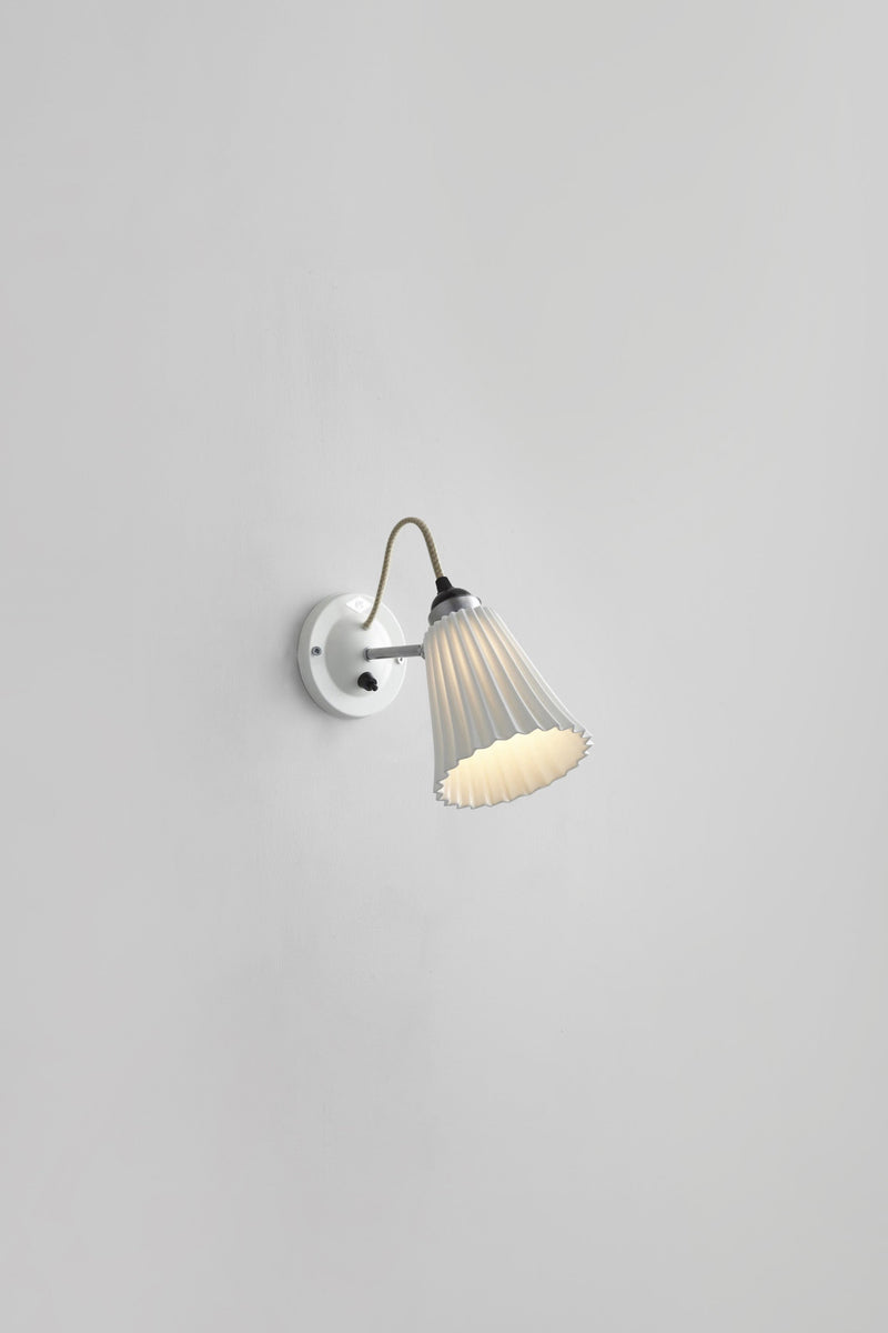 btc Hector Pleat Medium Wall Light Switched Natural White