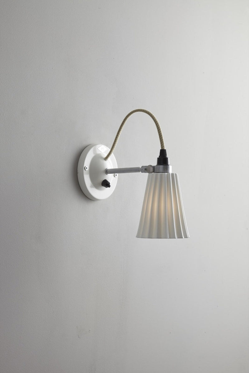 btc Hector Pleat Small Switched Wall Light Natural White