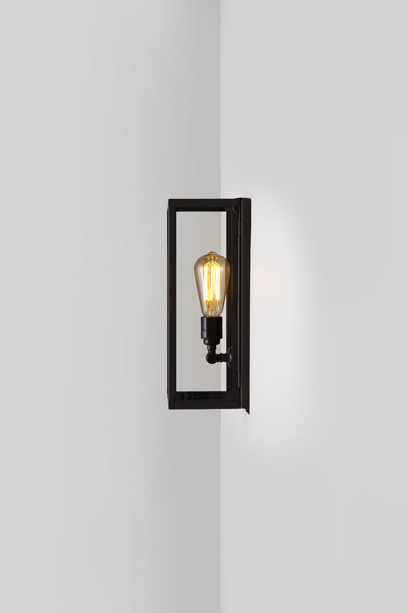 btc Narrow Box Wall Light 7650 (Internally Glazed) Weathered Brass / Clear