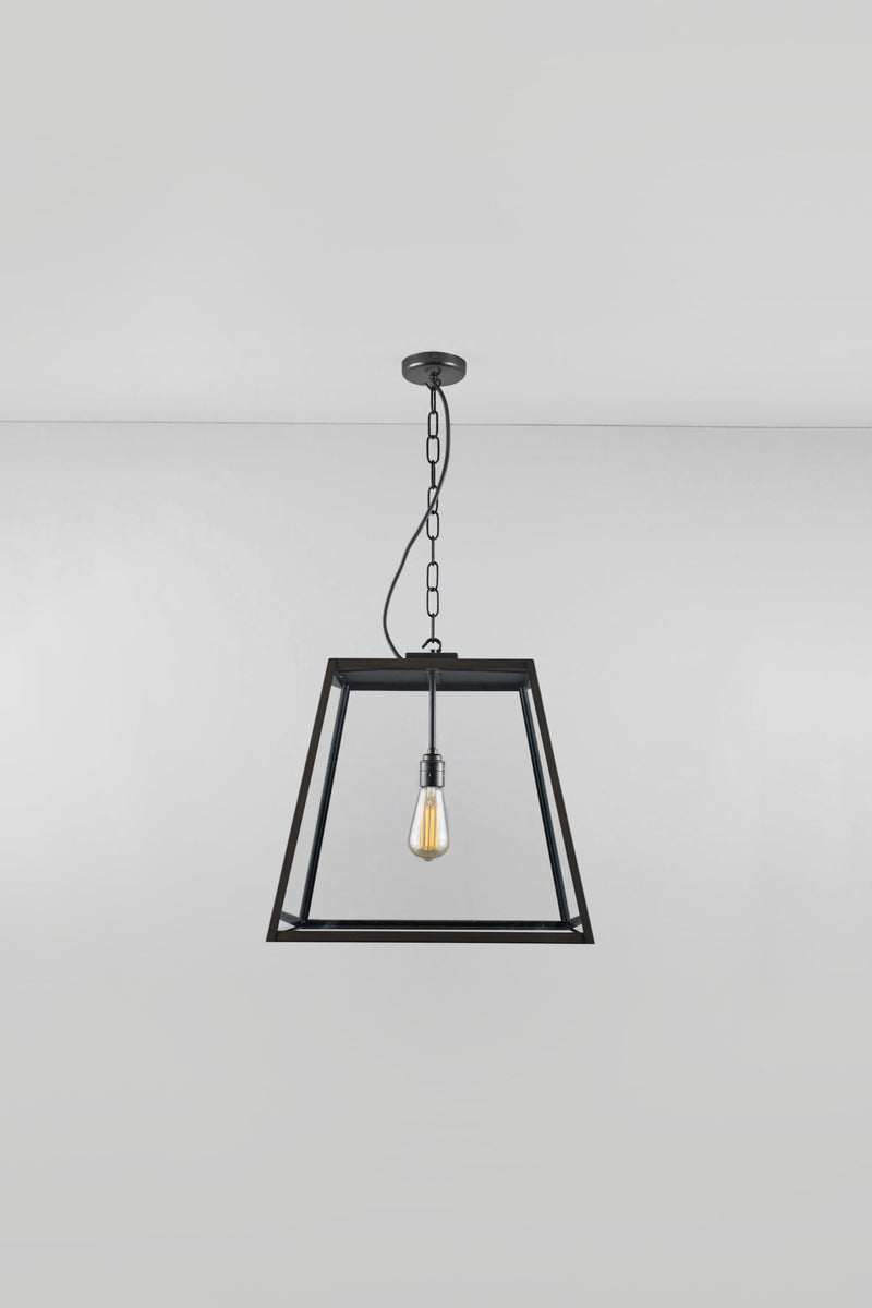 btc Quad Large Pendant Closed Top Weathered Brass / Clear