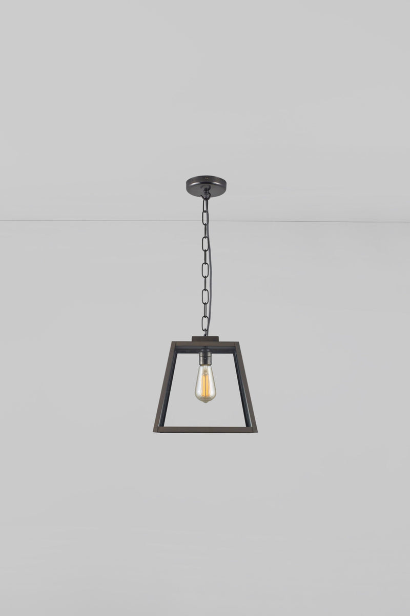 btc Quad Medium Pendant Closed Top Weathered Brass / Clear