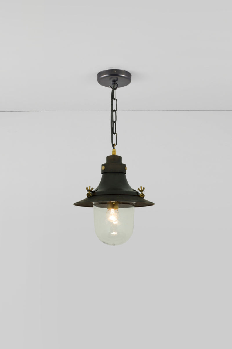 Btc Ship's Small Decklight Pendant Weathered Copper / Opal