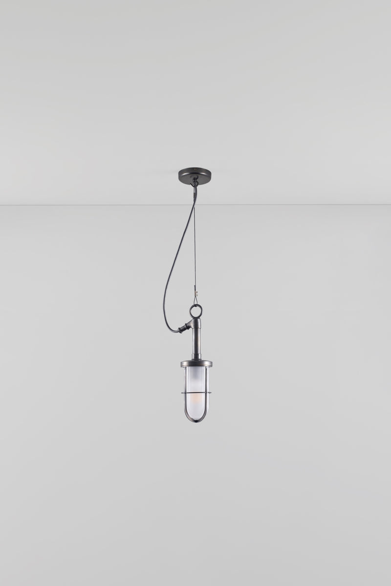 Btc Ship's Well Glass Pendant Weathered Brass / Clear