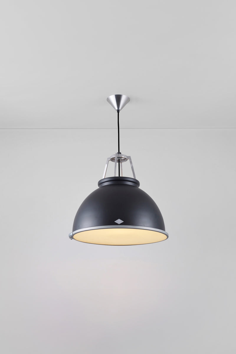 Btc Titan Size 3 Pendant With Diffuser White / Etched Diffuser