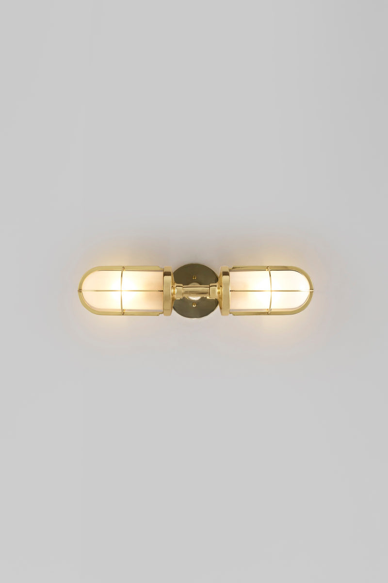 Btc Weatherproof Ship's Double Well Glass Weathered Brass / Clear