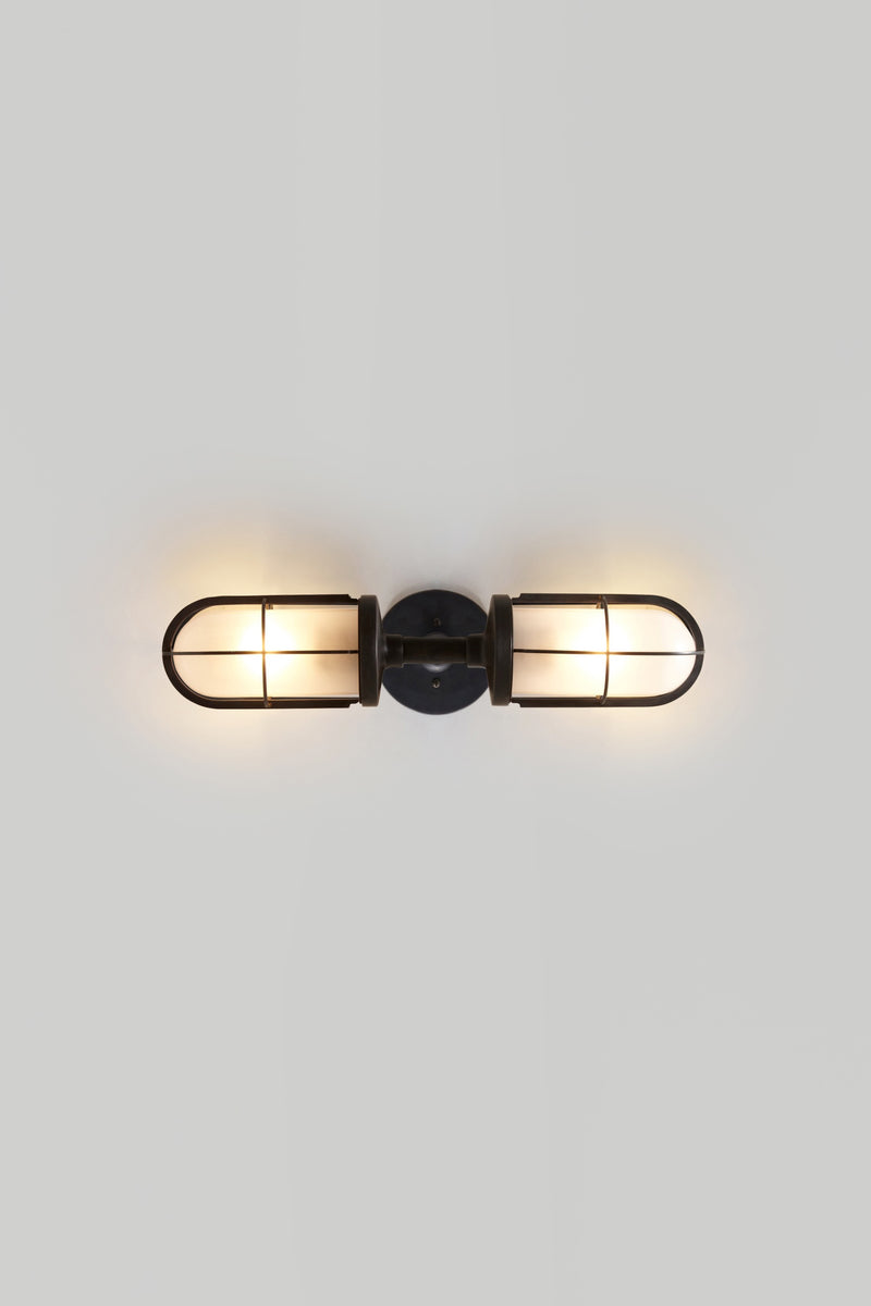 Btc Weatherproof Ship's Double Well Glass Weathered Brass / Clear