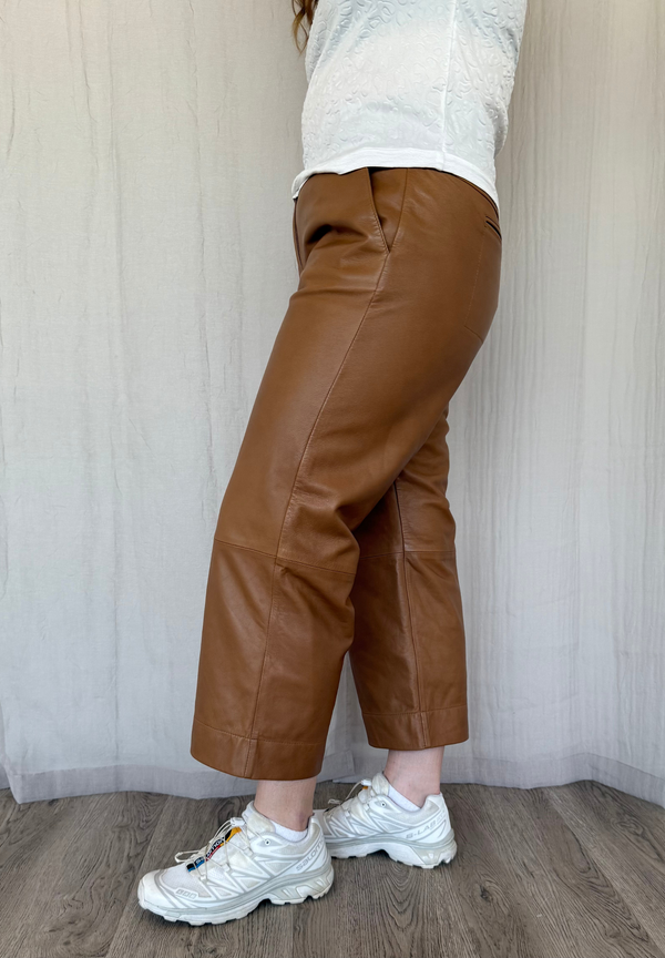 btfcph 3/4 læderbukser med vidde - KOLLEKTIONSSALG