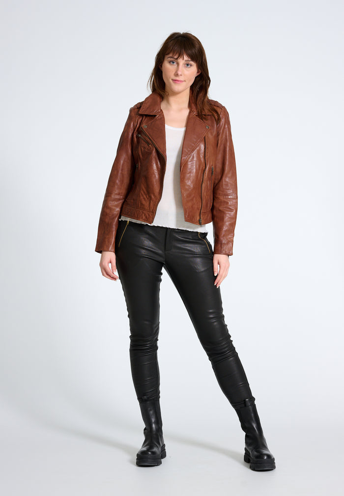 Btfcph Bikerjakke I Blødt Læder