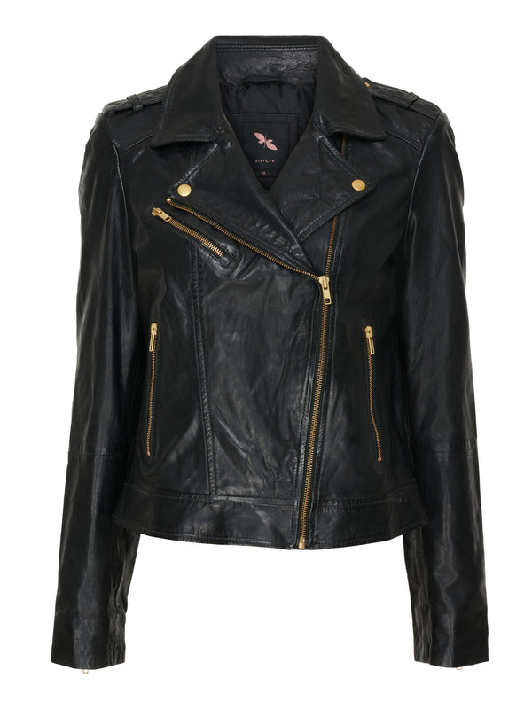 btfcph Bikerjakke i blødt læder