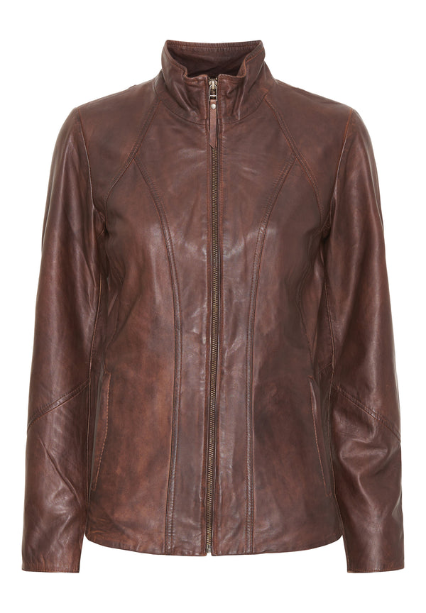 btfcph Bikerjakke i læder