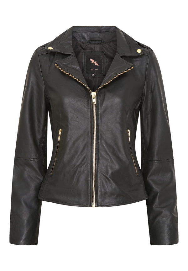 btfcph Bikerjakke i læder