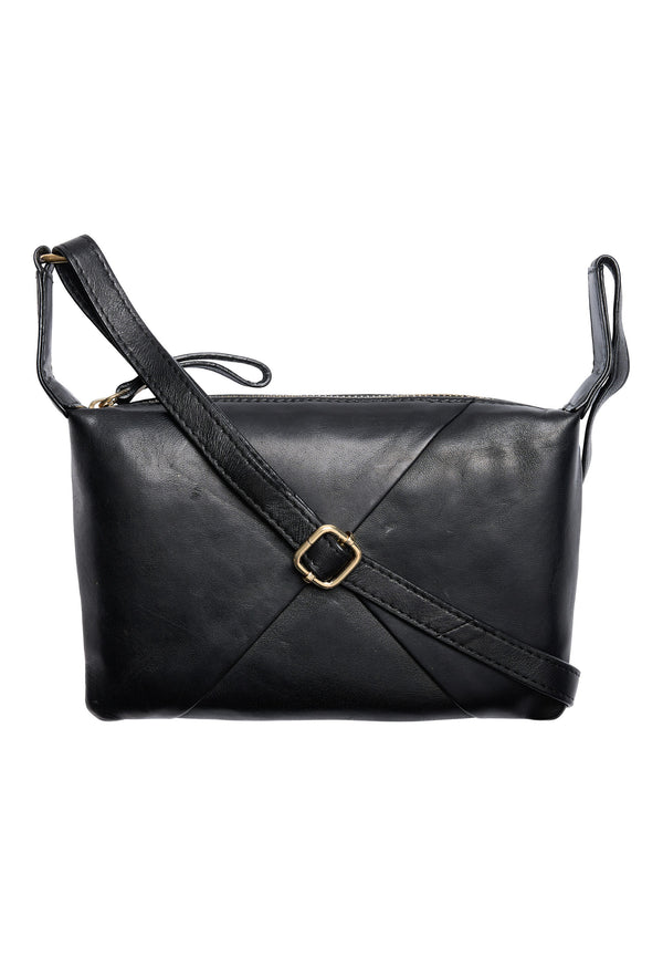 btfcph Klassisk lædertaske med dekorative folder