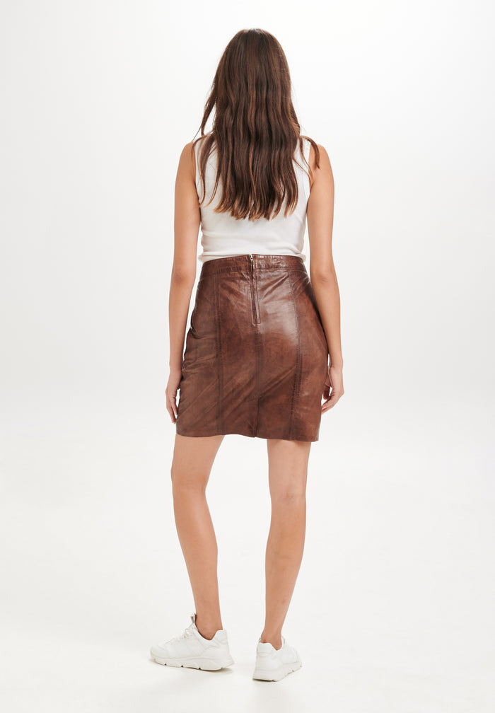 Btfcph Kort Pencilnederdel I Læder