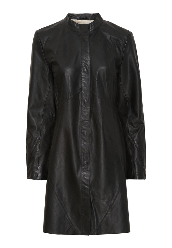 btfcph Lang læderjakke