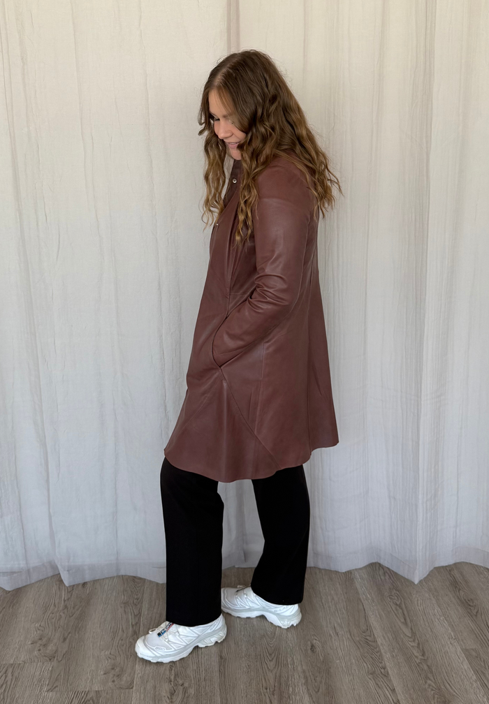 Btfcph Lang Læderjakke - KOLLEKTIONSSALG