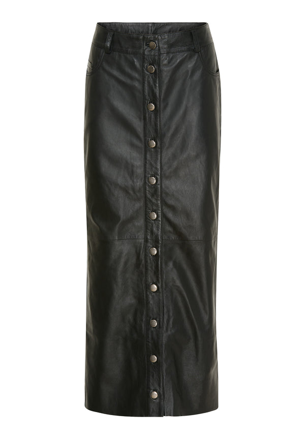 btfcph Lang skindnederdel med knapper