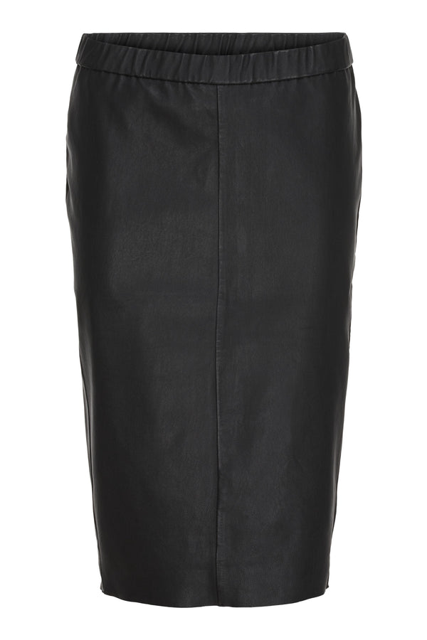 btfcph Pencilnederdel i læder med stretch