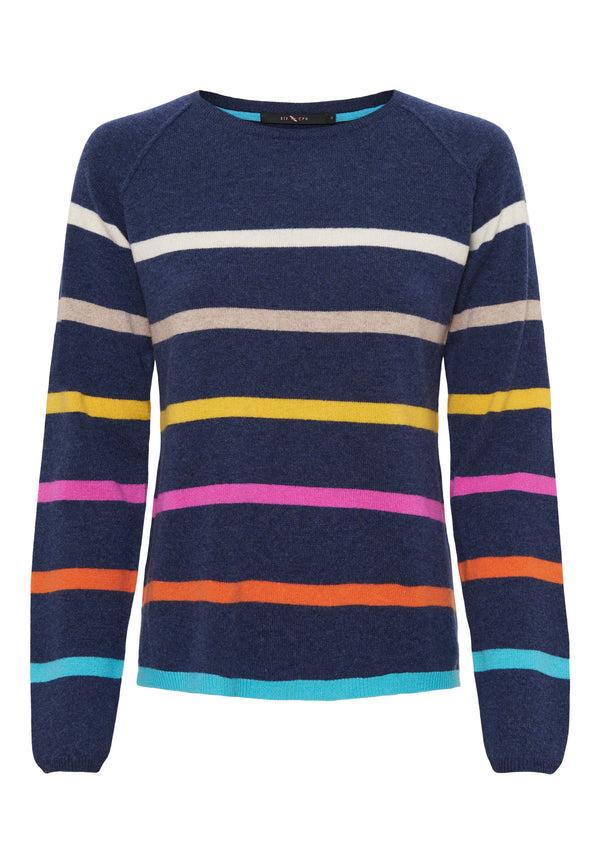 btfcph Stribet pullover i cashmere blanding