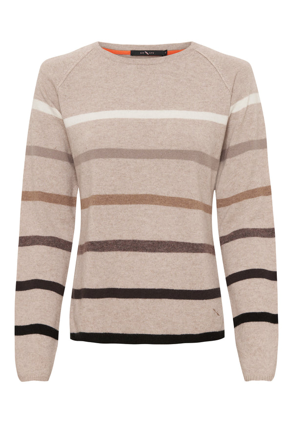btfcph Stribet pullover i cashmere blanding