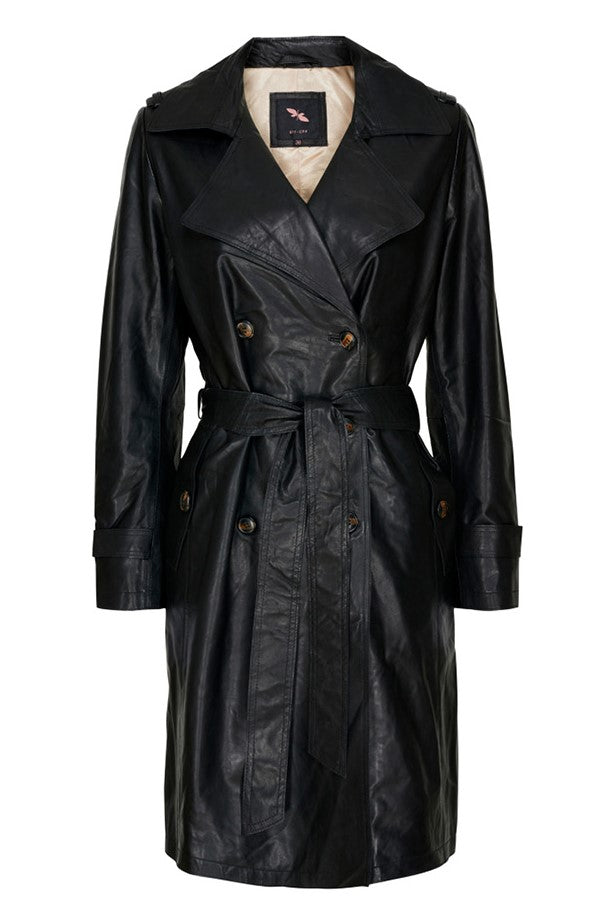 btfcph Trenchcoat i læder