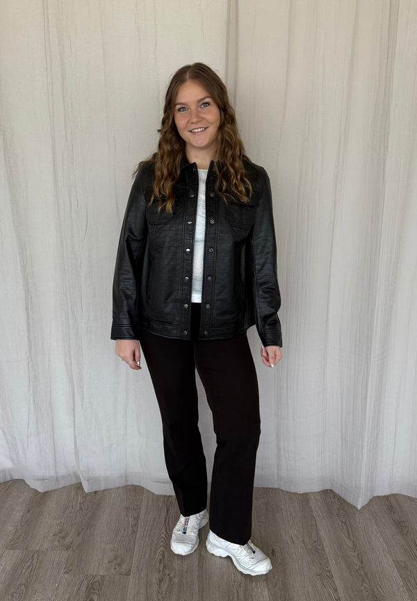 btfcph Jakke i krokodillepræget læder - KOLLEKTIONSSALG