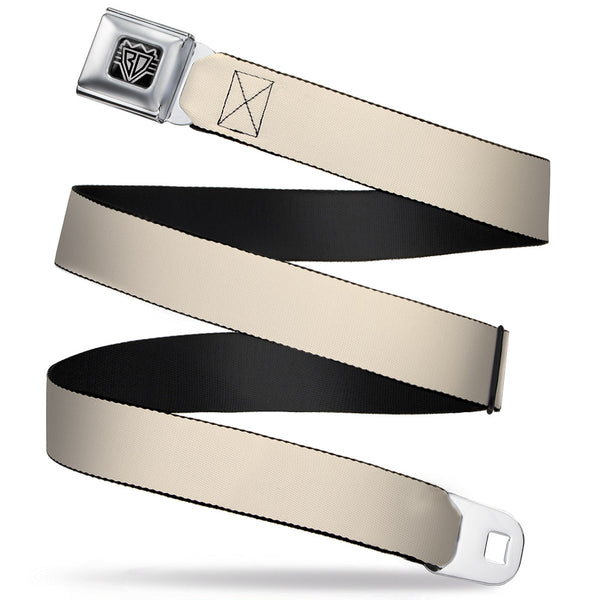 buckle down BD Wings Logo CLOSE-UP Full Color Black Silver Seatbelt Belt - Natural Webbing
