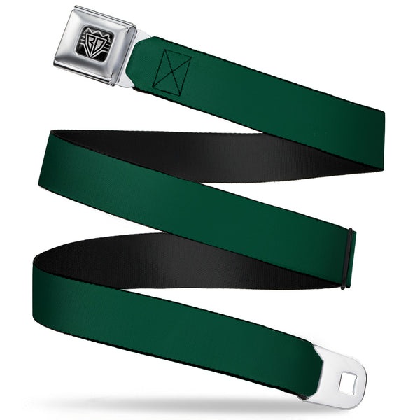 buckle down BD Wings Logo CLOSE-UP Full Color Black Silver Seatbelt Belt - Hunter Webbing