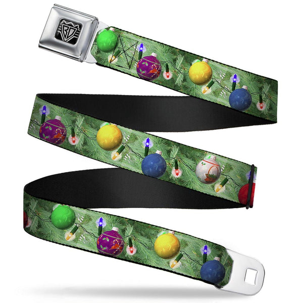 buckle down BD Wings Logo CLOSE-UP Full Color Black Silver Seatbelt Belt - Decorated Tree Webbing