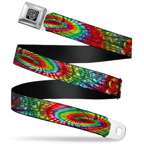 buckle down BD Wings Logo CLOSE-UP Full Color Black Silver Seatbelt Belt - TJ-Bird Kiss Webbing