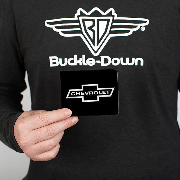Buckle Down Bi-Fold Wallet - 1965 CHEVROLET Bowtie Black White