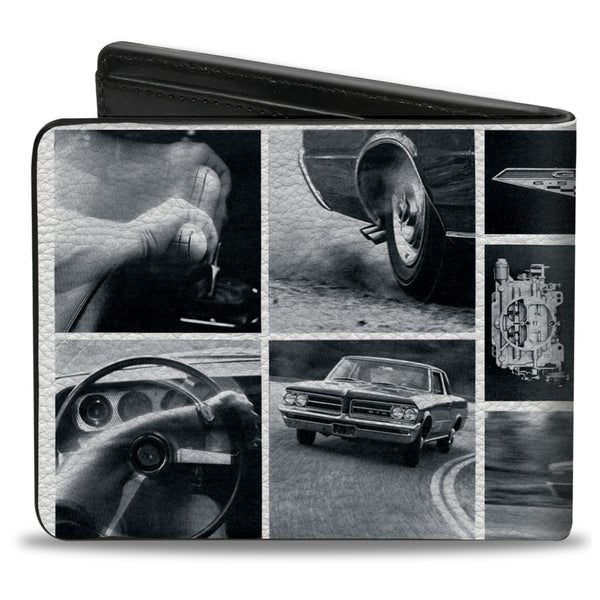 Buckle Down Bi-Fold Wallet - 1967 Pontiac GTO Snapshots White Grays