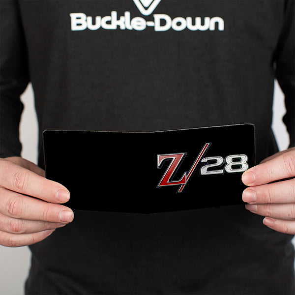 Buckle Down Bi-Fold Wallet - 1969 Camaro Z 28 Emblem Black Silvers Red
