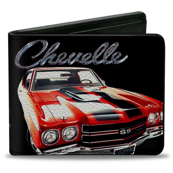 buckle down Bi-Fold Wallet - 1970 Chevrolet CHEVELLE Black Silver Red