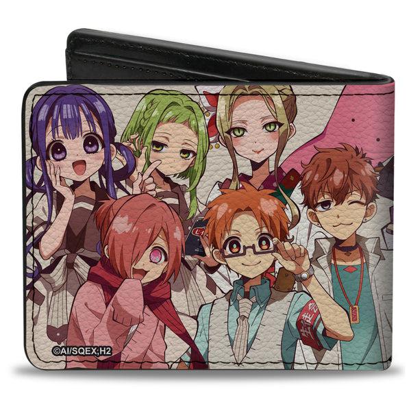 Buckle Down Bi-Fold Wallet - After School Hanako-Kun 13 Character Group Poses Stacked White