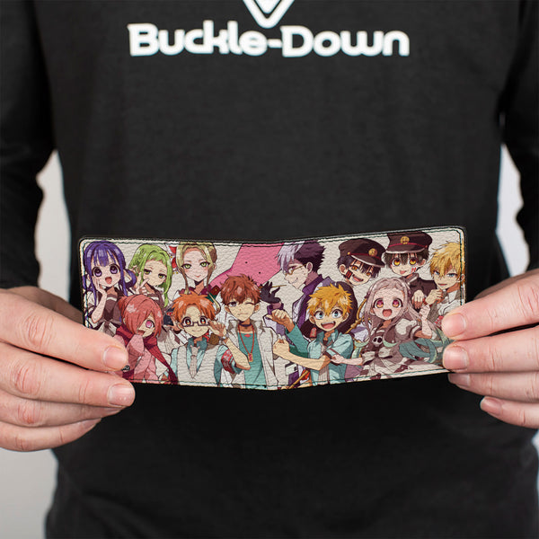 Buckle Down Bi-Fold Wallet - After School Hanako-Kun 13 Character Group Poses Stacked White