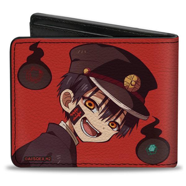 Buckle Down Bi-Fold Wallet - After-School Hanako-Kun Hanako Poses And Hakujouda Orbs Red