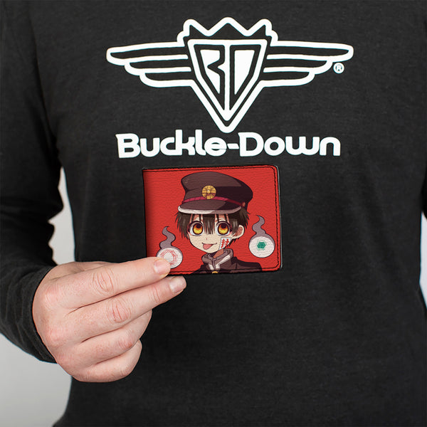 Buckle Down Bi-Fold Wallet - After-School Hanako-Kun Hanako Poses And Hakujouda Orbs Red