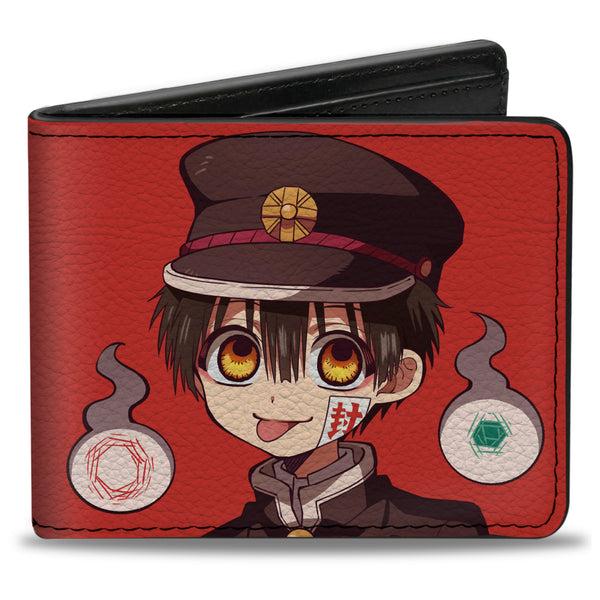 buckle down Bi-Fold Wallet - After-School Hanako-Kun Hanako Poses and Hakujouda Orbs Red