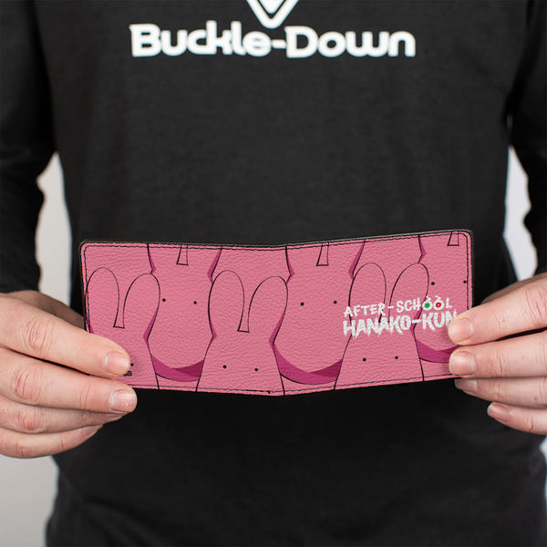 Buckle Down Bi-Fold Wallet - AFTER-SCHOOL HANAKO-KUN Mokke Stacked And Title Logo Pinks