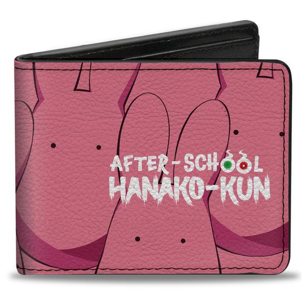 buckle down Bi-Fold Wallet - AFTER-SCHOOL HANAKO-KUN Mokke Stacked and Title Logo Pinks