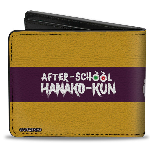 Buckle Down Bi-Fold Wallet - AFTER-SCHOOL HANAKO-KUN Tsuchigomori Ryuirou Pose And Title Logo Yellow