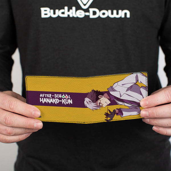 Buckle Down Bi-Fold Wallet - AFTER-SCHOOL HANAKO-KUN Tsuchigomori Ryuirou Pose And Title Logo Yellow